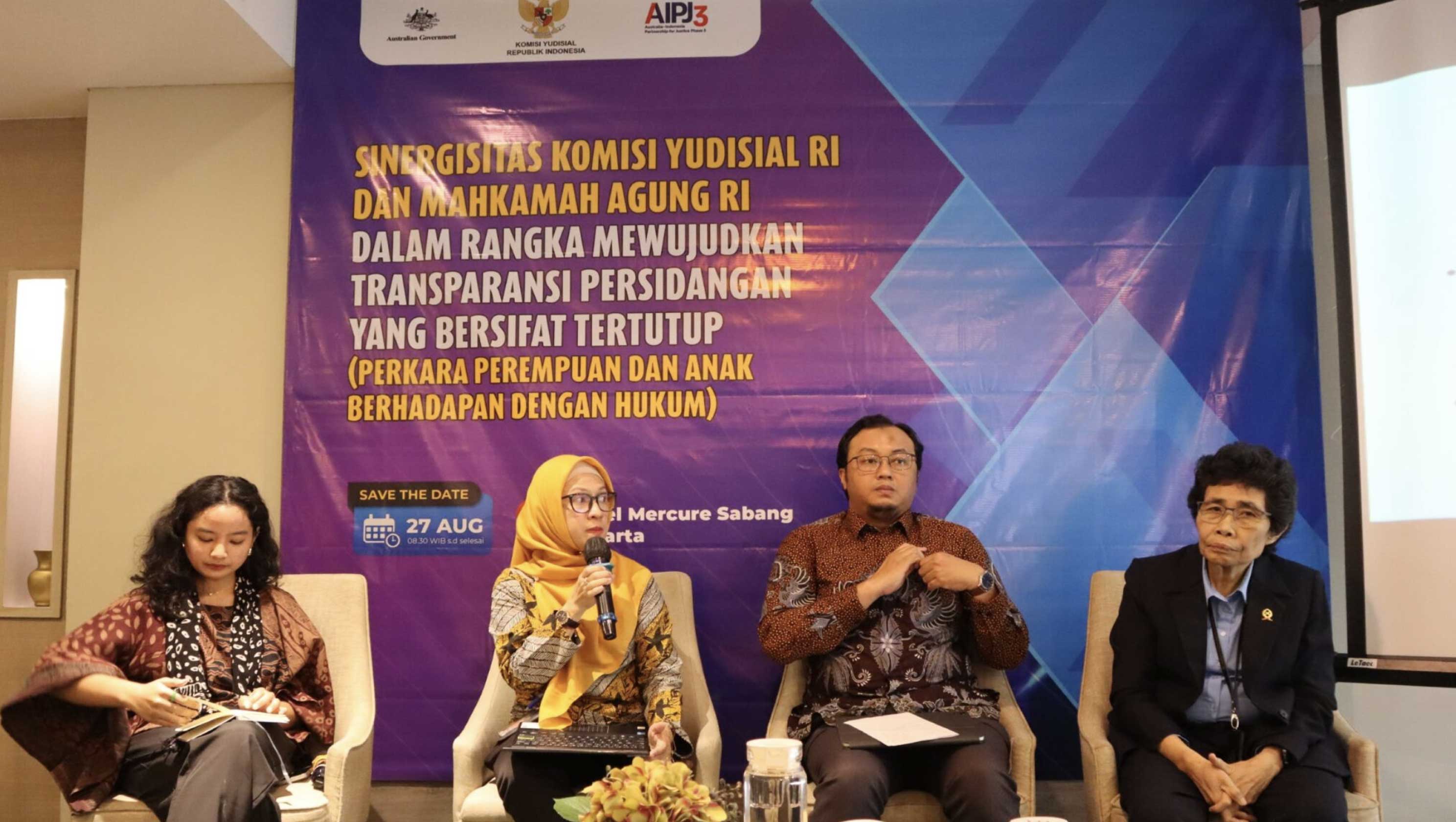 Hingga Juli 2025, KY Pantau 48 Persidangan Tertutup Perkara Perempuan dan Anak Berhadapan dengan Hukum Hingga Juli 2025, KY Pantau 48 Persidangan Tertutup Perkara Perempuan dan Anak Berhadapan dengan Hukum