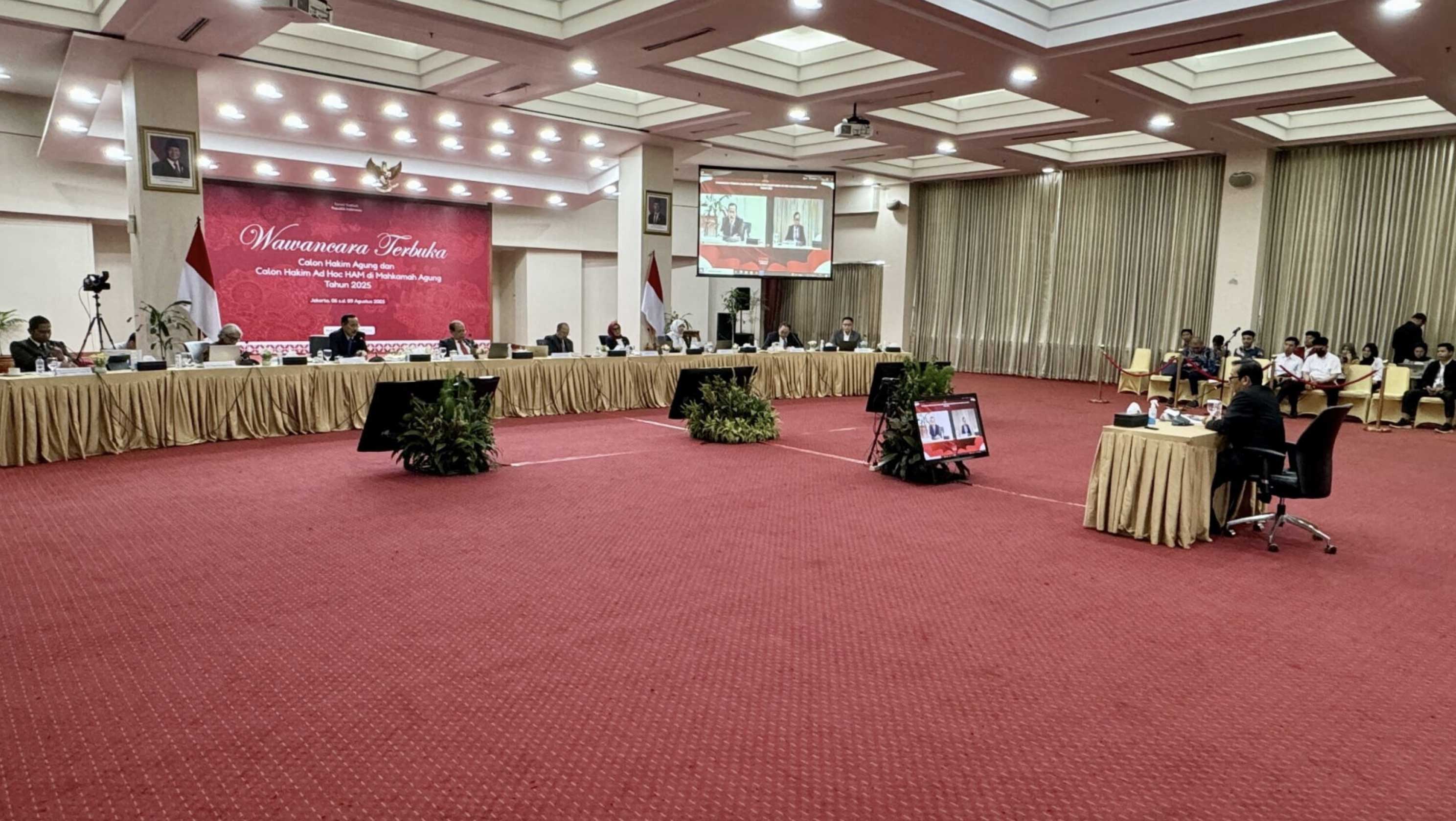 KY Gelar Wawancara Terbuka Calon Hakim Agung dan Calon Hakim ad hoc HAM di MA Tahun 2025 KY Gelar Wawancara Terbuka Calon Hakim Agung dan Calon Hakim ad hoc HAM di MA Tahun 2025
