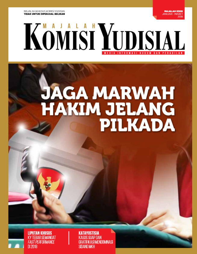 Majalah Komisi Yudisial edisi Januari-Maret 2018